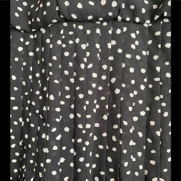 Ann Taylor Spotted Pleated Flare Dress - Picture 3 of 4